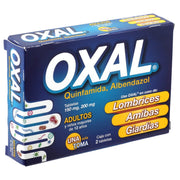 Oxal 150Mg/200Mg Con 2 Tabletas (Quinfamida/Albendazol) - WeCare Pharma