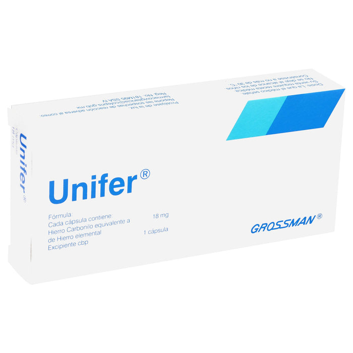 Unifer 18Mg Con 30 Capsulas (Hierro Carbonilo) - WeCare Pharma