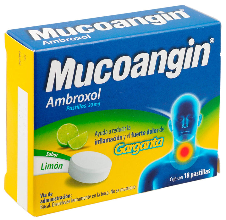 Mucoangin Pastilla 20Mg Con 18 Limon (Ambroxol) - WeCare Pharma