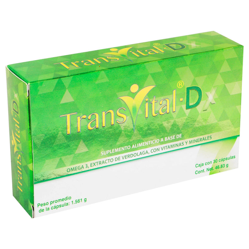 Transvital-D 46.83G Con 30 Capsulas (Omega 3/Extracto De Verdolaga/Vitaminas/Minerales) - WeCare Pharma