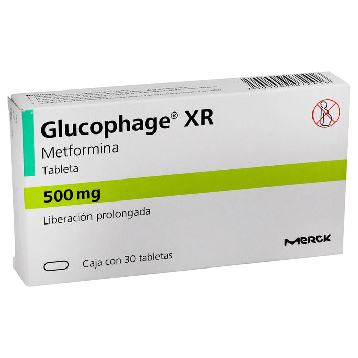 Glucophage Xr 500Mg Con 30 Tabletas (Metformina) - WeCare Pharma