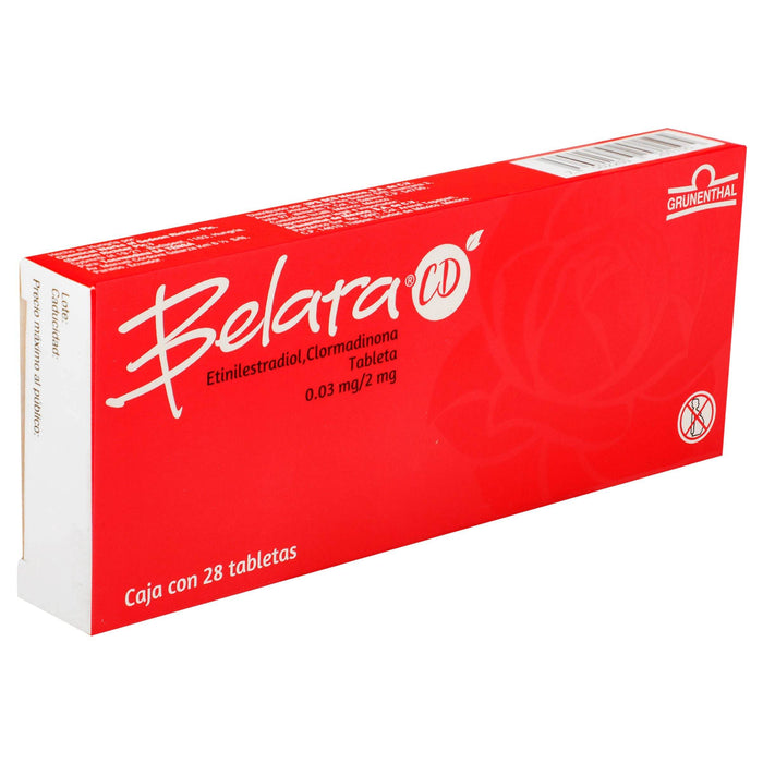 Belara Cd 0.03Mg/2Mg Con 28 Tabletas (Etinilestradiol/Clormadinona) - WeCare Pharma