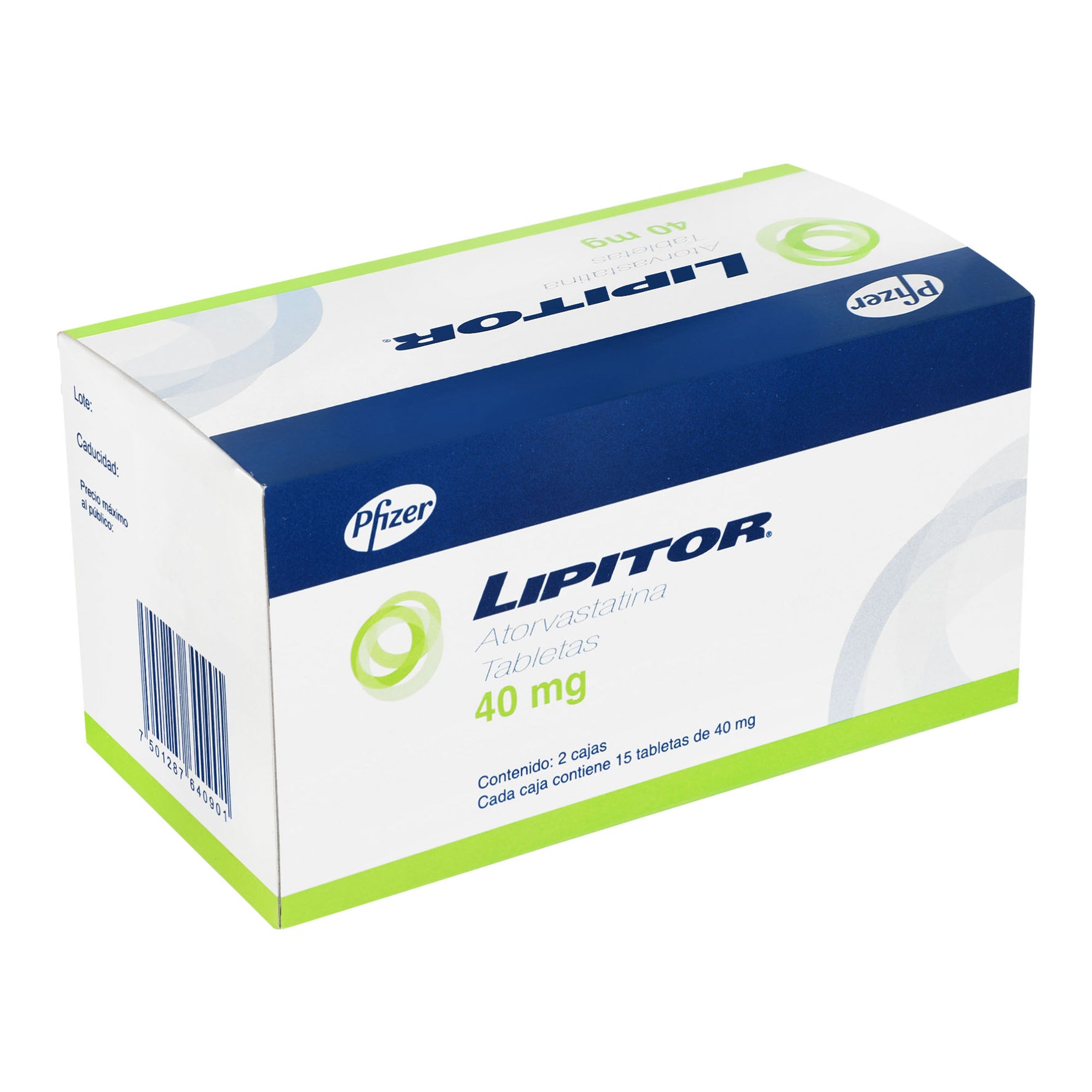 Lipitor 40Mg Con 15+15 Tabletas (Atorvastatina) 2 - 7501287640901