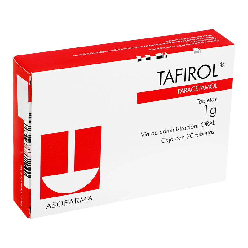 Tafirol 1G Con 20 Tabletas (Paracetamol) - WeCare Pharma