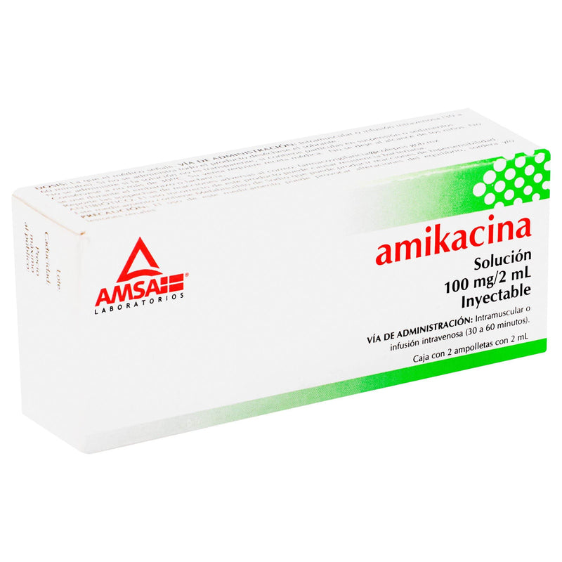 Amikacina 100Mg 2Ml Con 2 Amsa Ampulas - WeCare Pharma