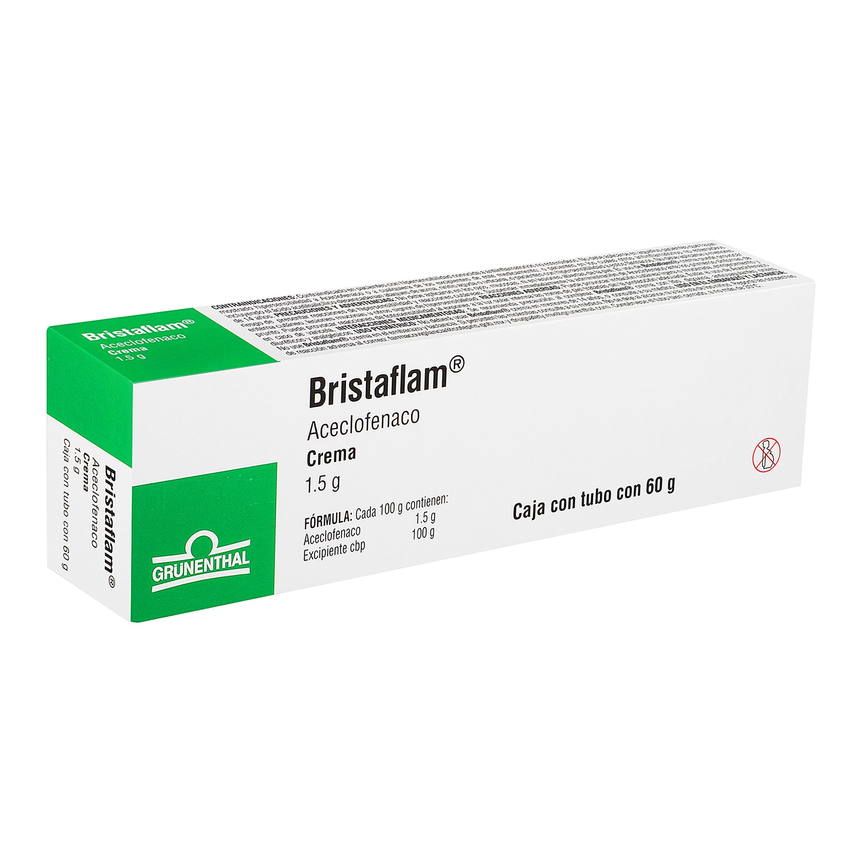 Bristaflam Crema 1.5G 60G (Aceclofenaco) 2 - 8430308015109