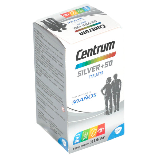 Centrum Silver +50 Con 30 Tabletas (Vitaminas B/C/Calcio/Potasio/Zinc) - WeCare Pharma