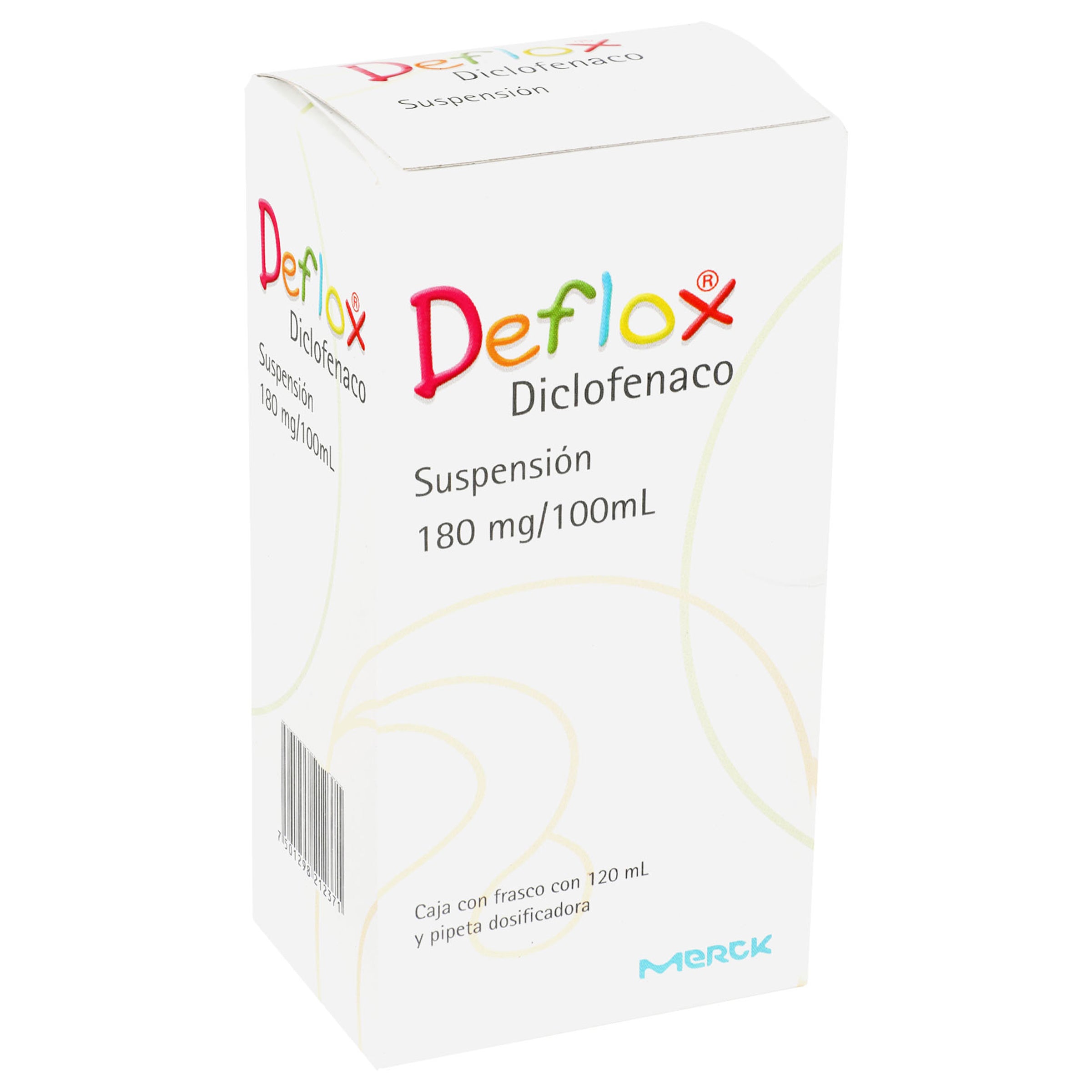 Deflox Suspensión 180Mg/100Ml 120Ml (Diclofenaco) 2 - 7501298212371