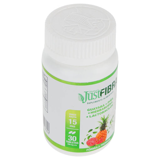 Just Fibra Guayaba + Piña + Hierbabuena + Lactobacilos Tabletas Con 30 - WeCare Pharma