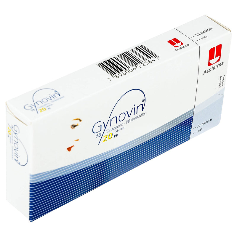 Gynovin (Gestodeno/Etinilestradiol) Tabletas 75Mcg/20Mcg Con 21 - WeCare Pharma