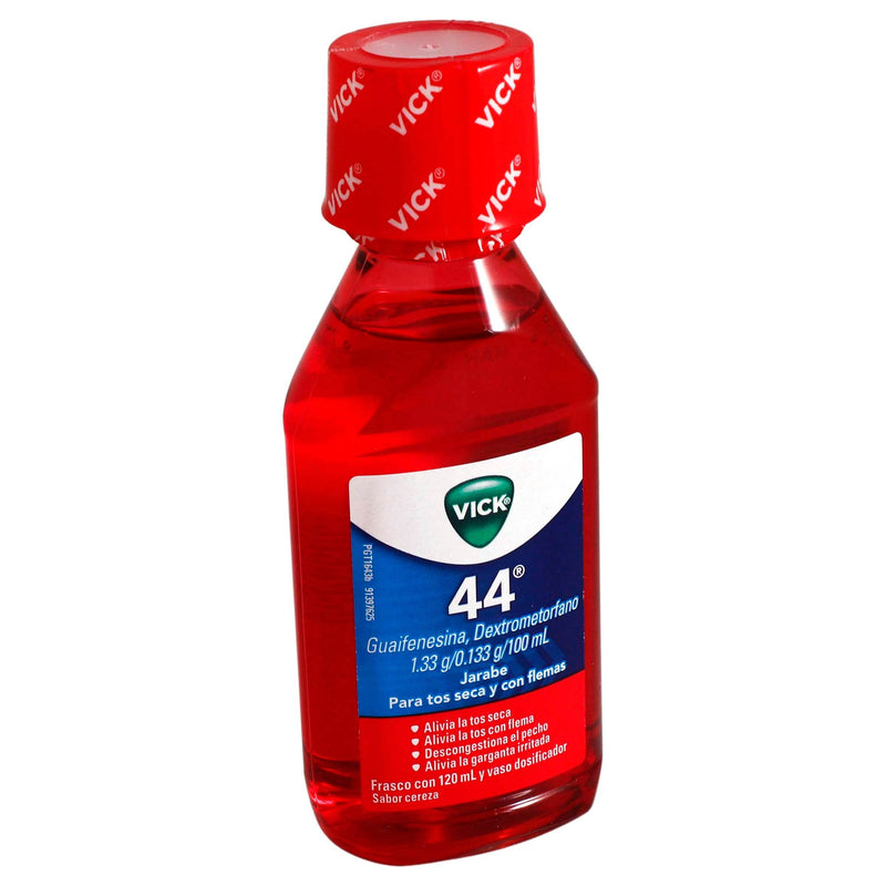 Vick 44 1.33G/0.133G/100Ml Jarabe 120Ml (Guaifrenesina/Dextrometorfano) - WeCare Pharma