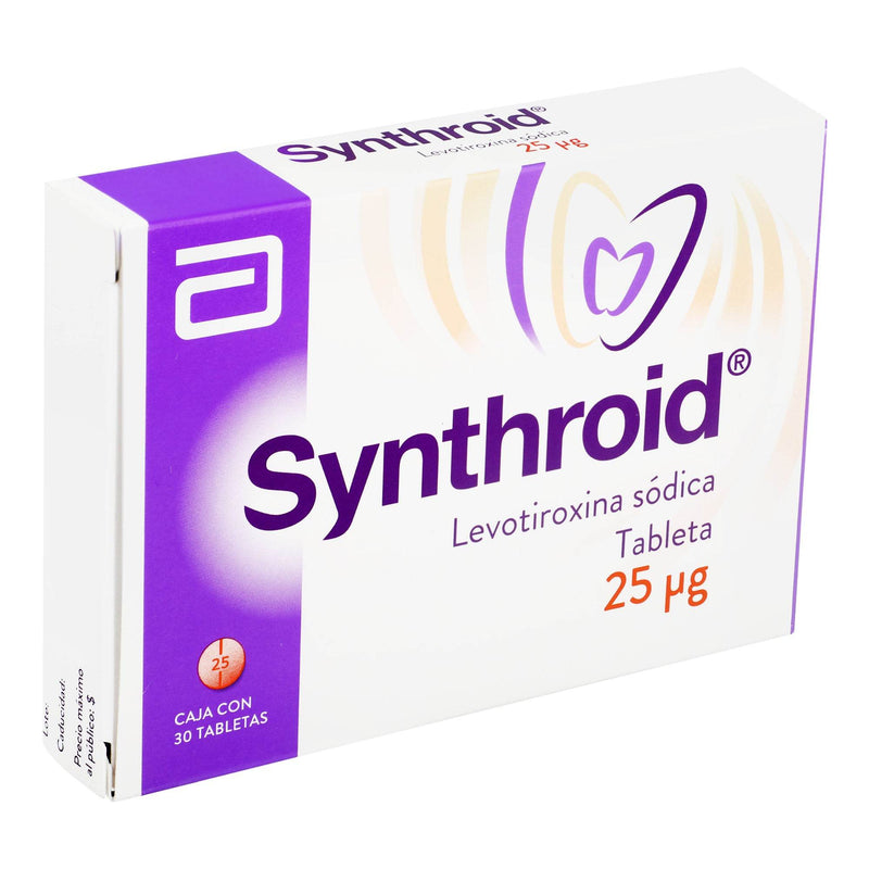 Synthroid 25Mcg Con 30 Tabletas (Levotiroxina Sodica) - WeCare Pharma