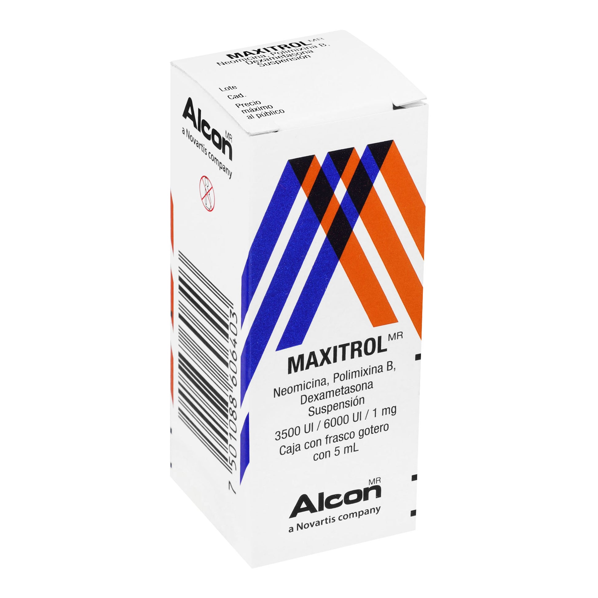 Maxitrol Gotas 3500Unid/6000Uni/1Mg 5Ml (Neomicina/Polimixina/Dexametasona) 2 - 7501088606403