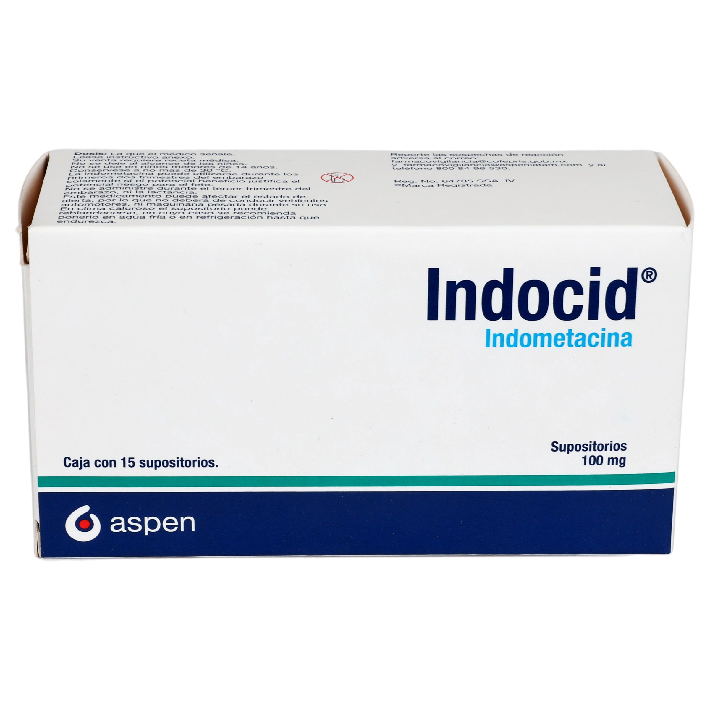 Indocid Supositorio 100Mg Con 15 (Indometacina) 3 - 7502209850828