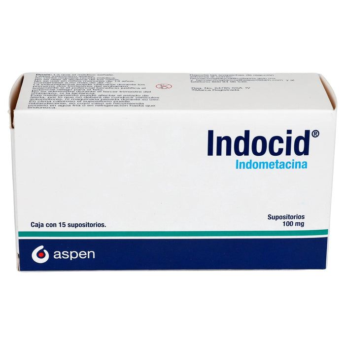 Indocid Supositorio 100Mg Con 15 (Indometacina) - WeCare Pharma