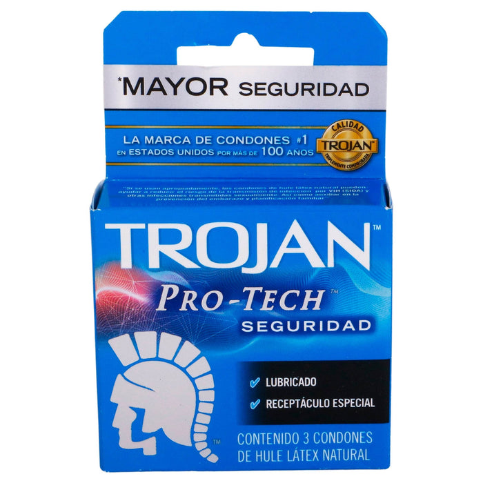 Condón Trojan Pro-Tech Con 3 - WeCare Pharma