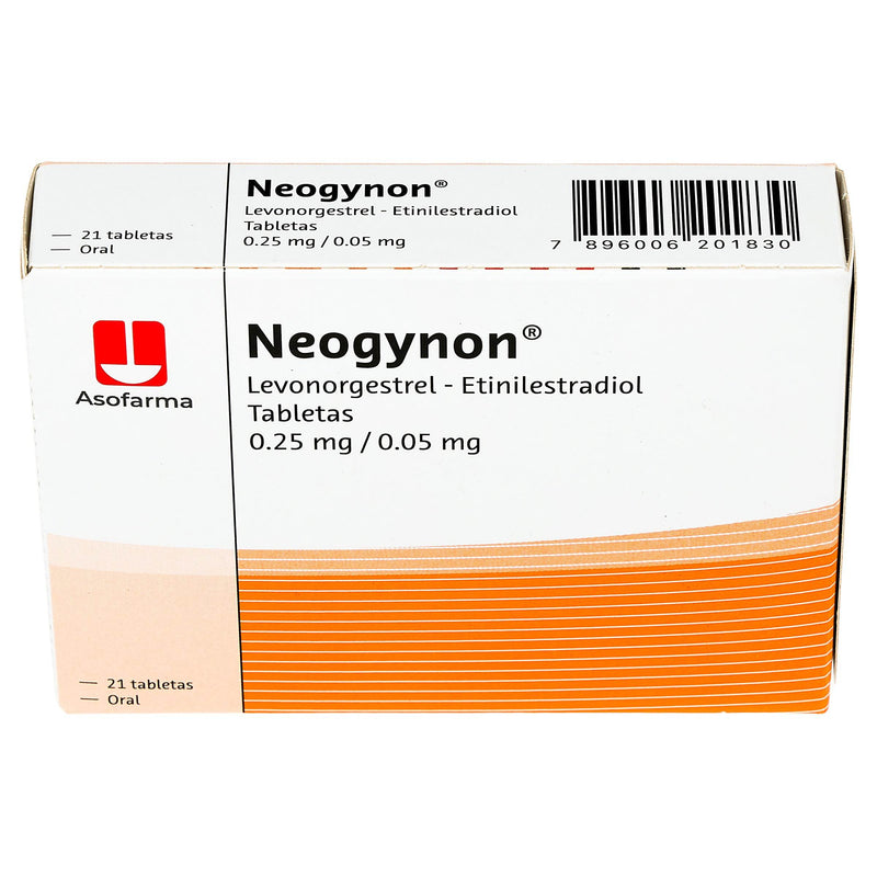 Neogynon (Levonorgestrel/Etinelestradiol) Tabletas 0.25/0.05Mg Con 21 - WeCare Pharma