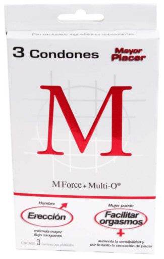 Condón M-Force Multi-O Con 3 - WeCare Pharma