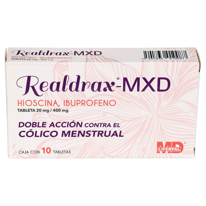 Realdrax-Mxd 20Mg/400Mg Con 10 Tabletas (Hioscina/Ibuprofeno) - WeCare Pharma