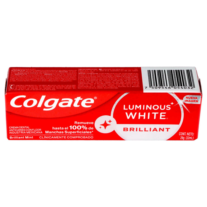 Colgate Pasta Dental Luminous White 22Ml - WeCare Pharma