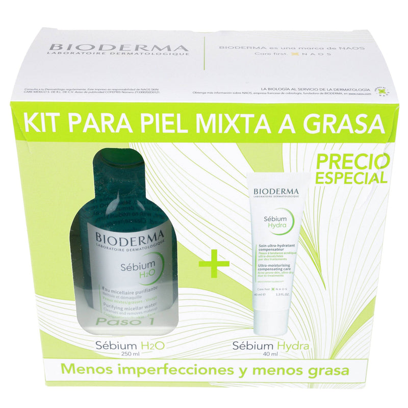 Bioderma Kit Sebium H2O 250Ml +Sebium Hydra 40Ml - WeCare Pharma