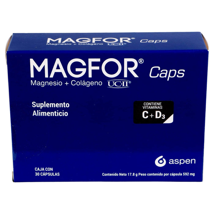 Magfor 592Mg Con 30 Capsulas (Magnesio/Colageno) - WeCare Pharma