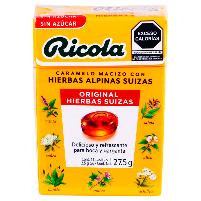 Caramelo Ricola Pastillas 27.5G Con 11 Original (Hierbas Alpinas Suizas) 3 - 7610700014752