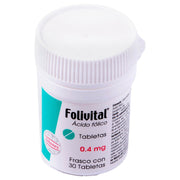 Folivital 0.4Mg Con 30 Tabletas (Acido Folico) - WeCare Pharma
