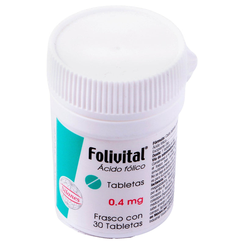 Folivital 0.4Mg Con 30 Tabletas (Acido Folico) - WeCare Pharma