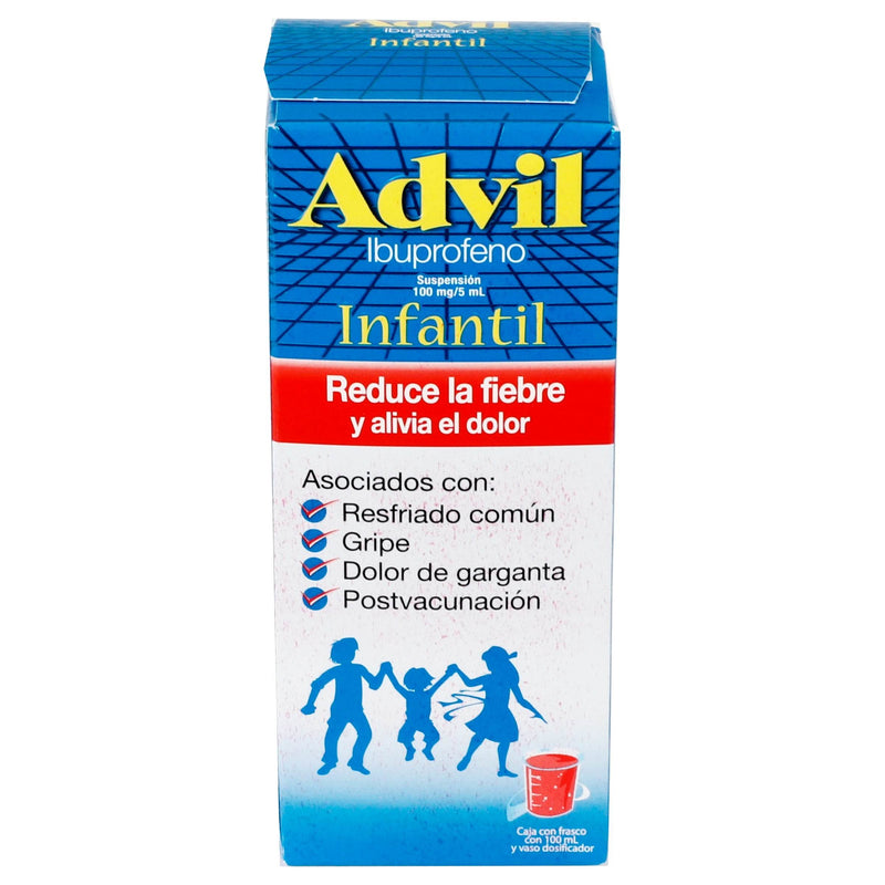 Advil Infantil Suspensión 100Mg/5Ml 100Ml (Ibuprofeno) - WeCare Pharma