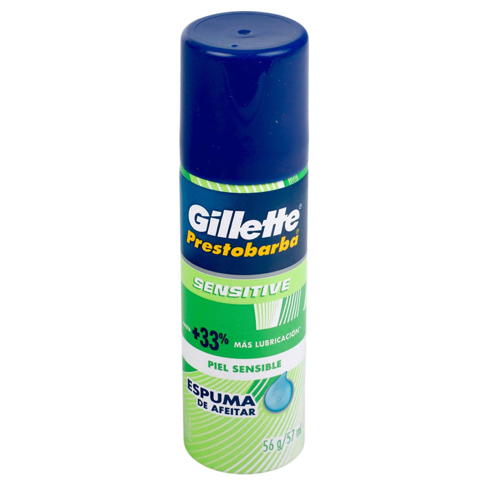 Espuma Para Afeitar Gillette Sensitive 57Ml - WeCare Pharma