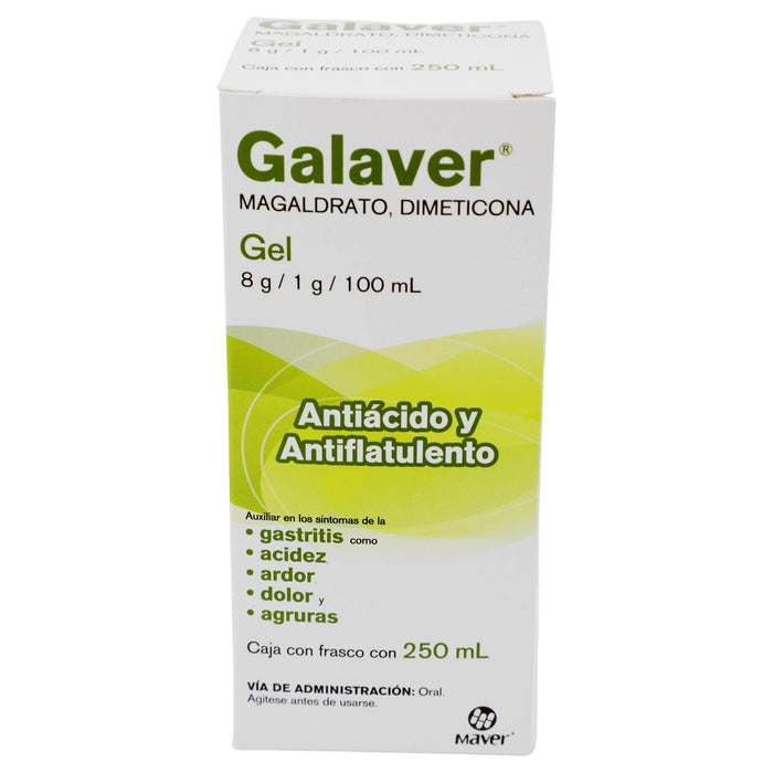 Galaver Gel 250Ml Con 1 (Magaldrato/Dimeticona) - WeCare Pharma