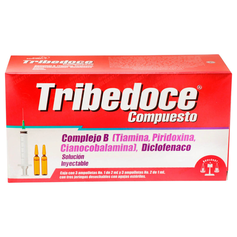 Tribedoce Compuesto 100Mg/75Mg Con 3 Ampulas (Complejo B/Diclofenaco) - WeCare Pharma