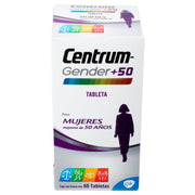 Centrum-Gender+50 Mujer Con 60 Tabletas (Multivitaminico) - WeCare Pharma