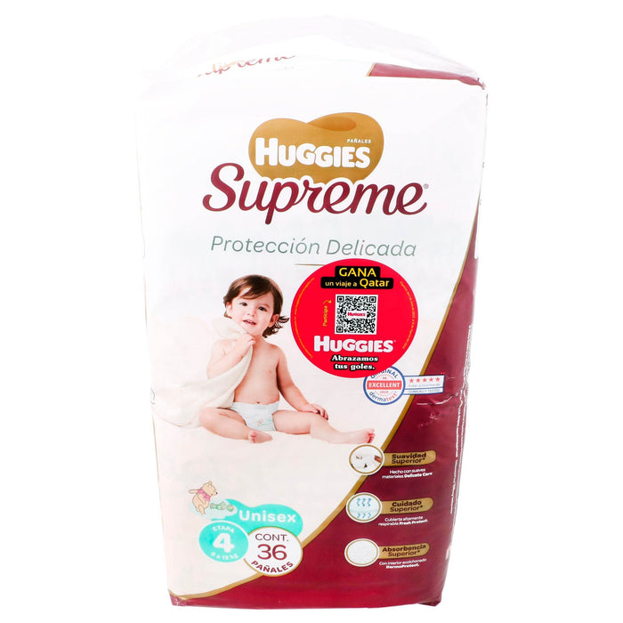 Pañal Huggies Supreme Unisex Etapa 4 Con 36 - WeCare Pharma