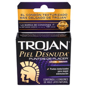 Condón Trojan Piel Desnuda Puntos De Placer Con 3 - WeCare Pharma