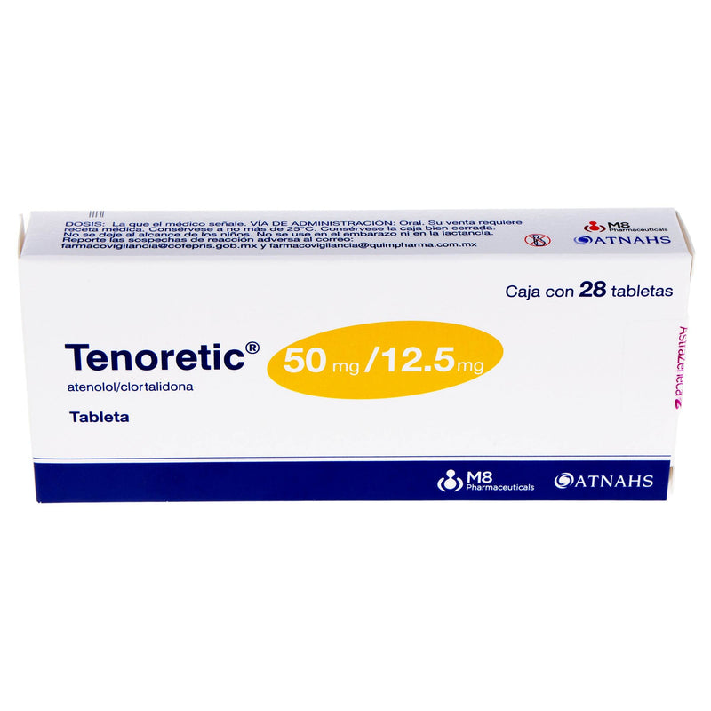 Tenoretic (Atenolol/Clortalidona) 50/12.5Mg Tabletas Con 28 - WeCare Pharma