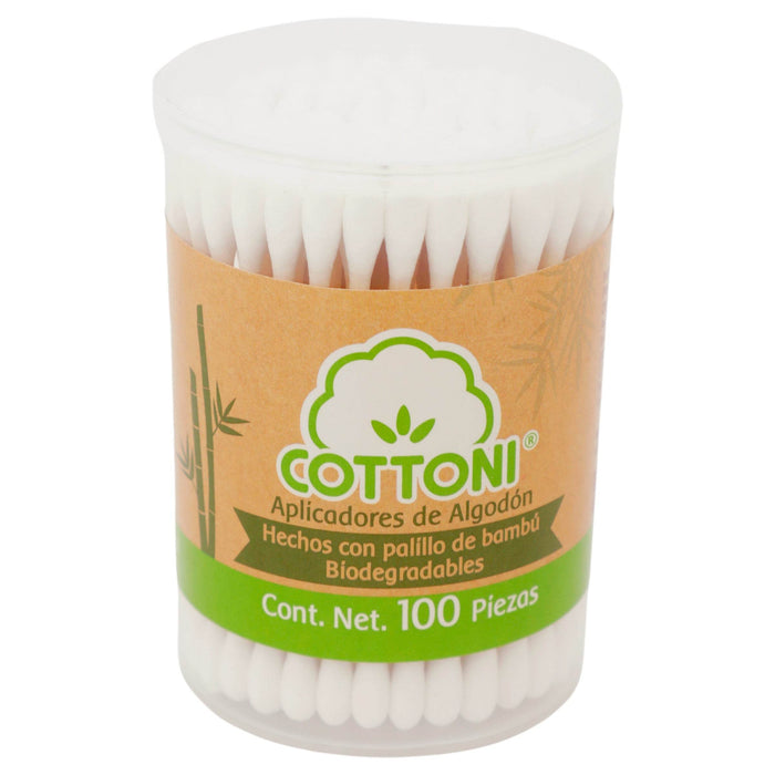 Aplicadores De Algodón Cottoni Con 100 - WeCare Pharma