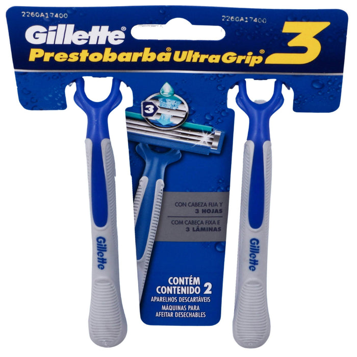 Maquina Para Afeitar Gillette Prestobarba Ultragrip Con 2 - WeCare Pharma