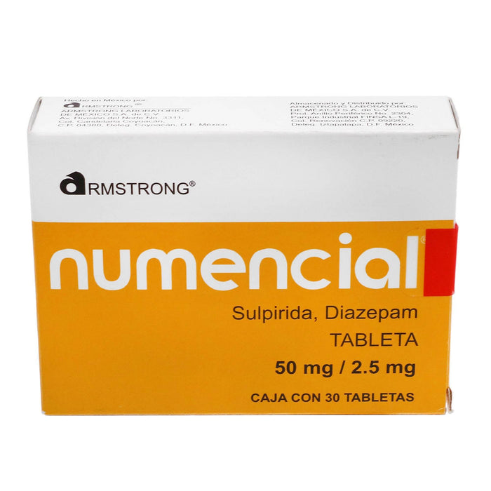 Numencial (Diazepam/Sulpirida) Tabletas 50Mg/2.5Mg Con 30 - WeCare Pharma
