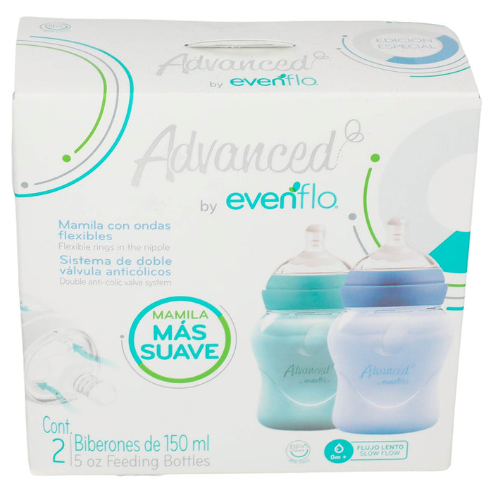 Biberon Advanced Flujo Lento 5Oz Con 2 Piezas Evenflo - WeCare Pharma