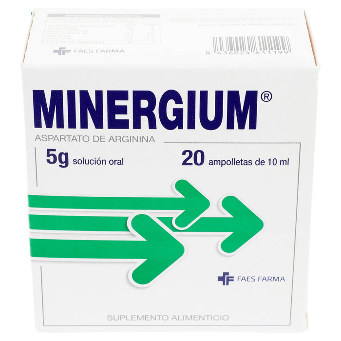 Minergium 5G/10Ml Con 20 Ampulas (Aspartato De Arginina) - WeCare Pharma