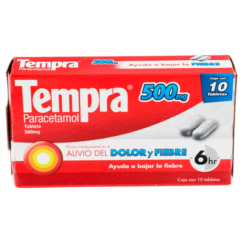 Tempra 500Mg Con 10 Tabletas (Paracetamol) - WeCare Pharma