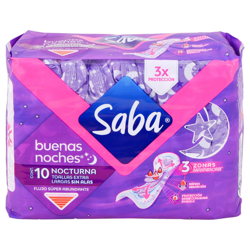 Toallas Saba Buenas Noches Sin Alas Con 10 - WeCare Pharma