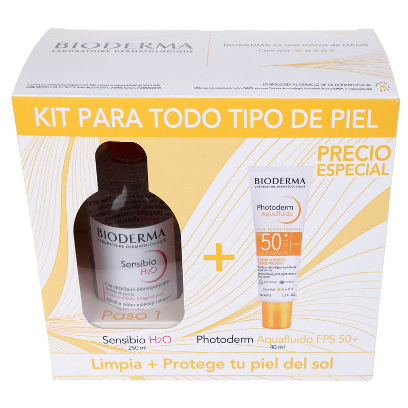 Bioderma Kit Pothoderm Aquafluide Fps50+ Sensibio H2O 250Ml - WeCare Pharma