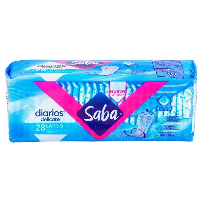 Protectores Diarios Saba Delicate Largo Con 28 - WeCare Pharma