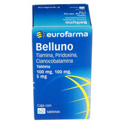 Belluno 100Mg/100Mg/5Mg Con 60 Tabletas (Tiamina/Piridoxina/Cianocobalamina) - WeCare Pharma