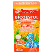 Broncolin Bicoestol Pastillas 2.5G Con 16 Naranja (Eucaliptus Globulus/Gnaphalium/Sambucus Nigra) - WeCare Pharma