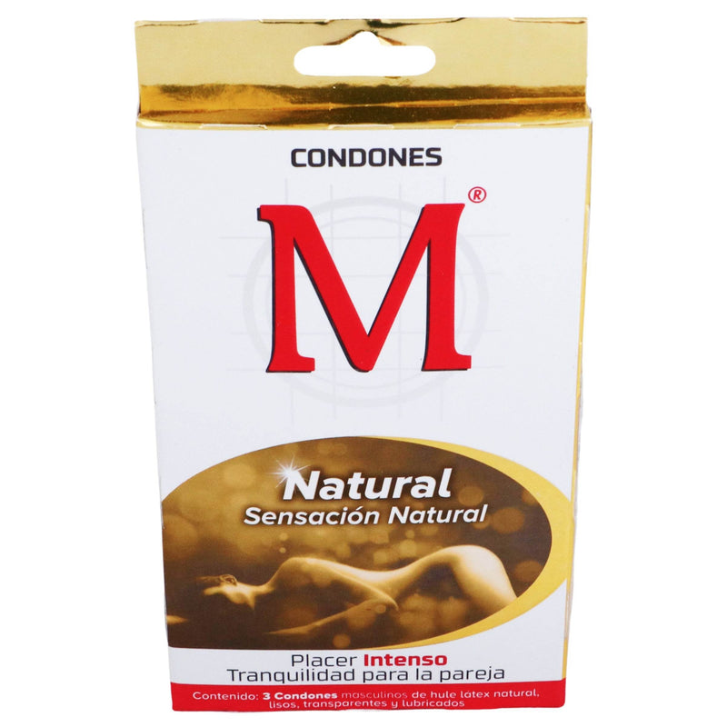 Condón M-Force Natural Con 3 - WeCare Pharma