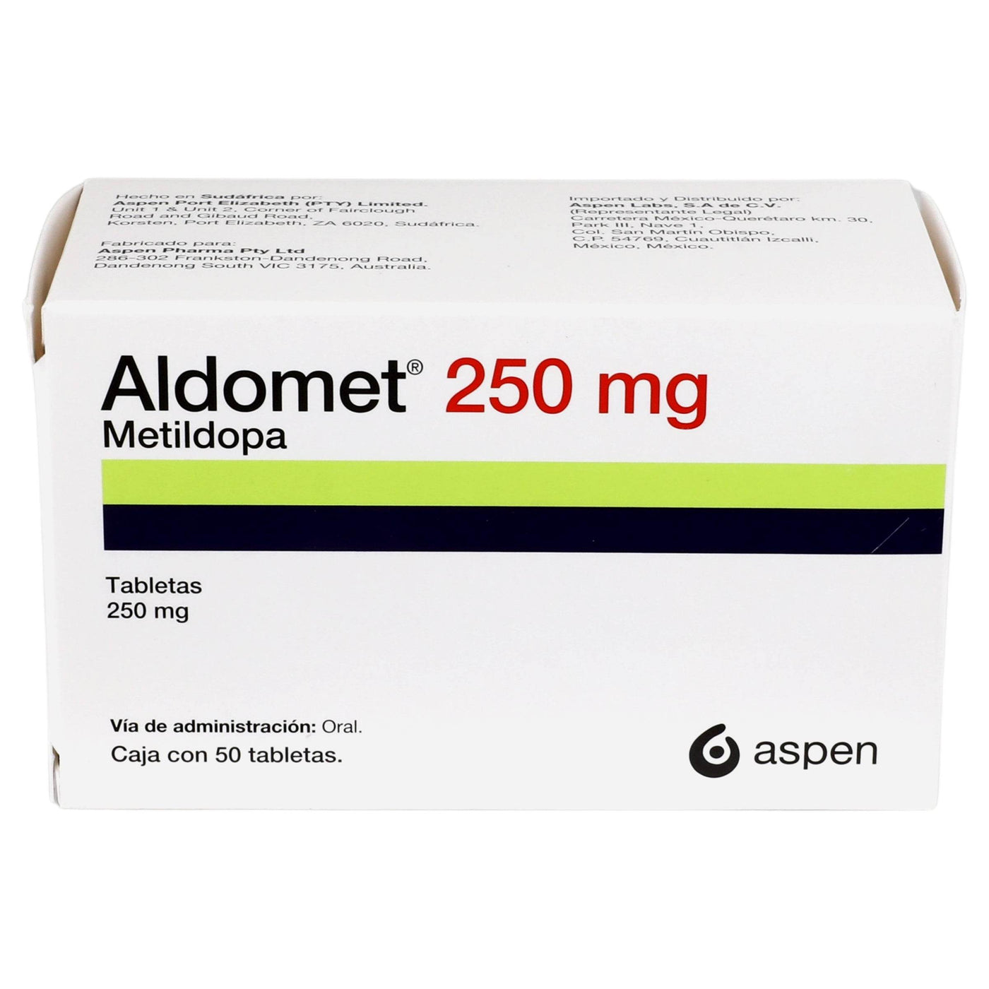 Aldomet 250Mg Con 50 Tabletas (Metildopa) — WeCare Pharma